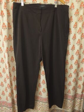 Talbots Dark Brown Straight-Leg Dress Pants